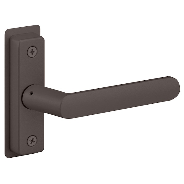 Flat Euro Lever Trim w/out Return, For 2-1/4 In. to 2-1/2 In. Thick Door, LH or LHR, Dark Brnz Paint